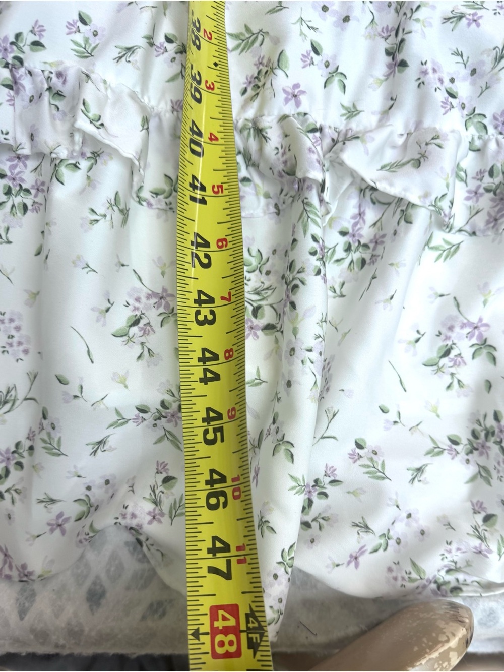 Antonio Melani Floral Smocked Fitted to Hips Dress Ruffle Cottagecore S8 - Picture 8 of 14